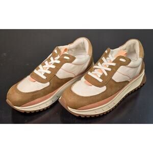 Madewell Kickoff Trainer Brown/Peach White Sneakers Womens 7.5 M, Men's 6M